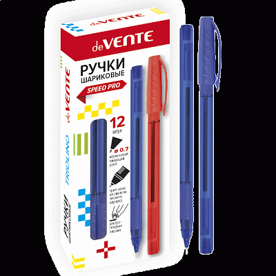 Ручка шариковая №5073842 ,5073832"deVENTE", 0,7 мм, маслян.игольч.трехгран.